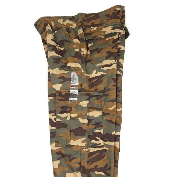 LEVIS 94 Baggy Cargo Straight Leg Military Parachute Pant Green Camo Army 27x30 - Picture 3 of 9